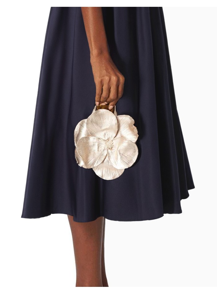 Faux leather 3D flower handbag for guests