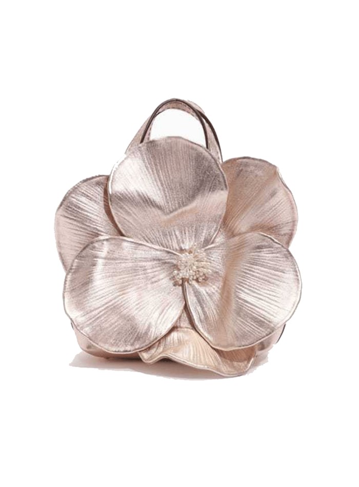 Faux leather 3D flower handbag for guests