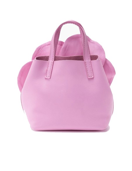 Faux leather 3D flower handbag for guests