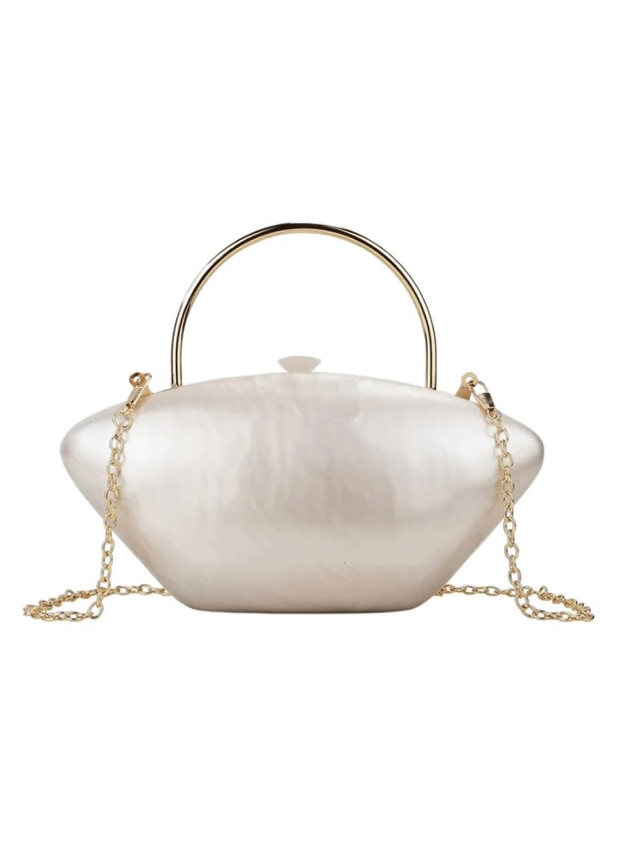 Pearlized clutch bag for bride and guests