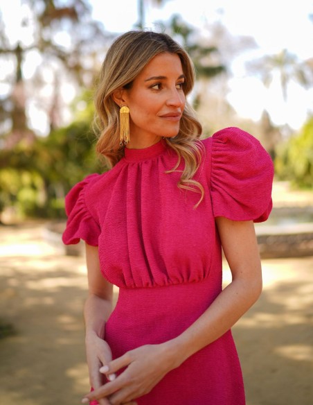 Robe courte avec manches courtes et liens dans le dos