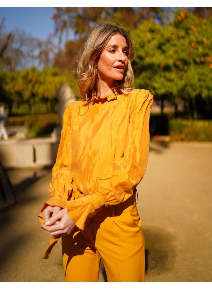 Chemisier de fête à manches longues, col...