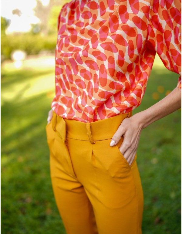 Pantalon long à pinces, coupe droite, pour la fête 2