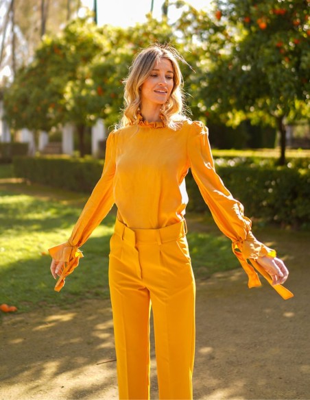 Pantalon long à pinces, coupe droite, pour la fête