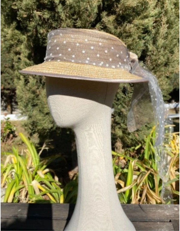 Canotier avec tulle plumeti 2