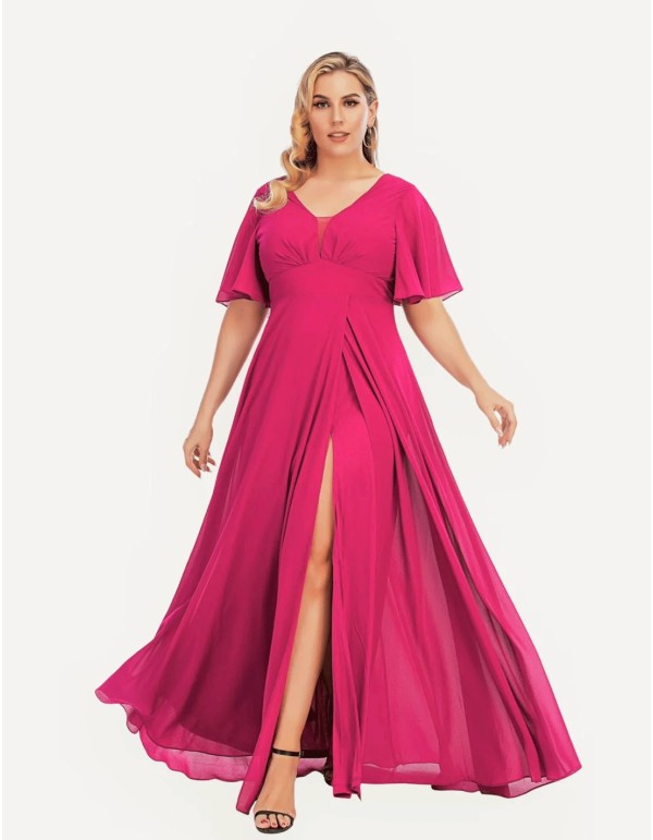 Vestido de fiesta largo con corte debajo del pecho