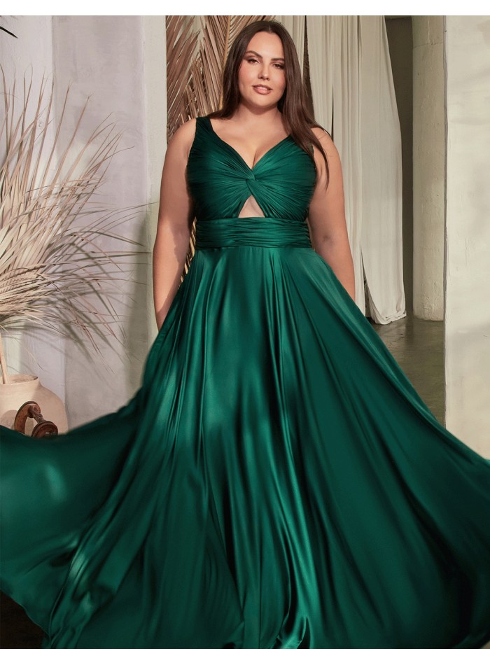 Robe longue de fete en satin grande taille INVITADISIMA