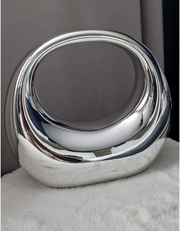 Metallic acrylic oval party bag