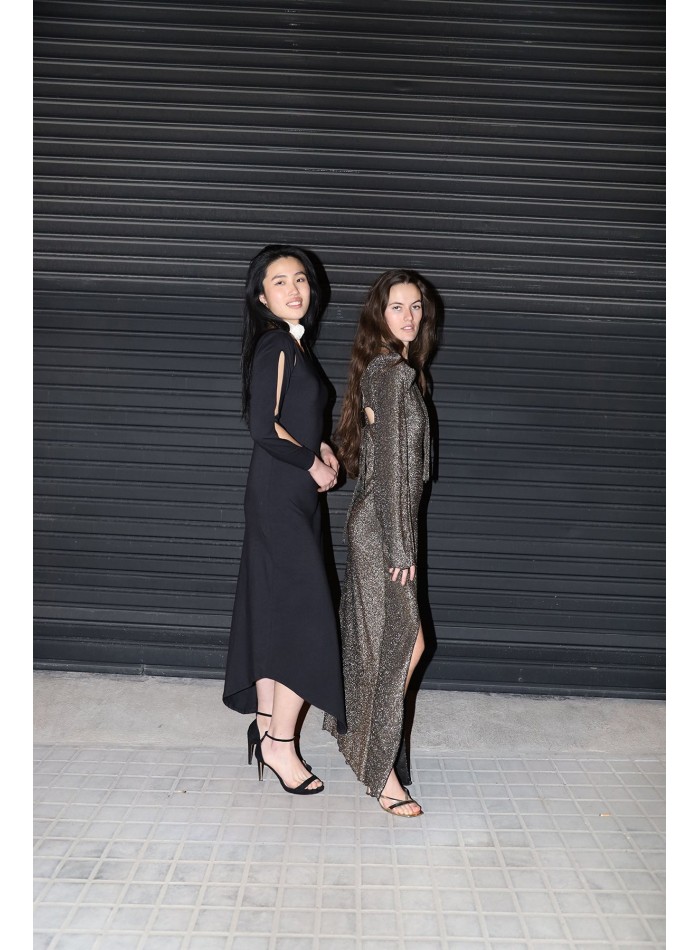 Robe De Soirée Dorée Et Brillante Newlook - Taille 10 - Pour Fête - Occasion Très Bon état