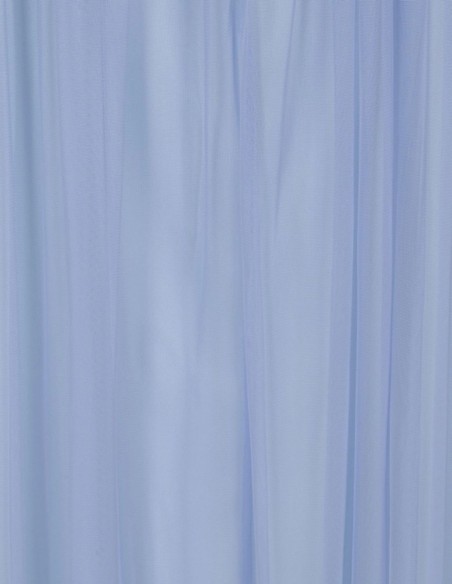 Long party dress with long sleeves embroidered with blue sequins