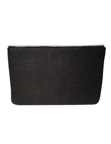 Clutch bag with flowers and embroidered birds