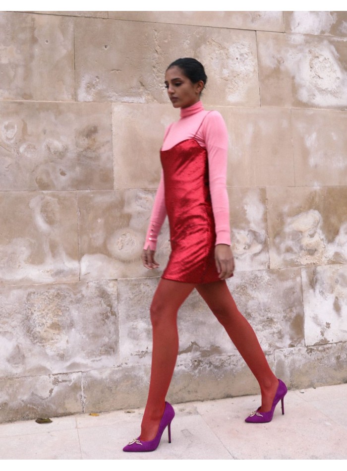 Chaussures de soirée en daim Bougainvillea avec...