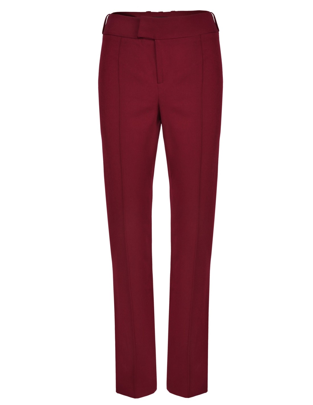 Burgundy straight cut pants : INVITADISIMA