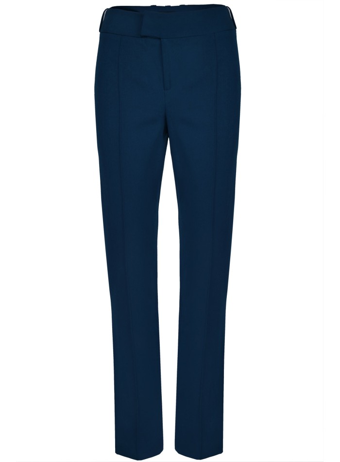 Pantalon coupe droite bleu marine pour femme