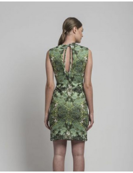 vestido de fiesta verde con estampado en INVITADISIMA vestido de fiesta verde con estampado en INVITADISIMA