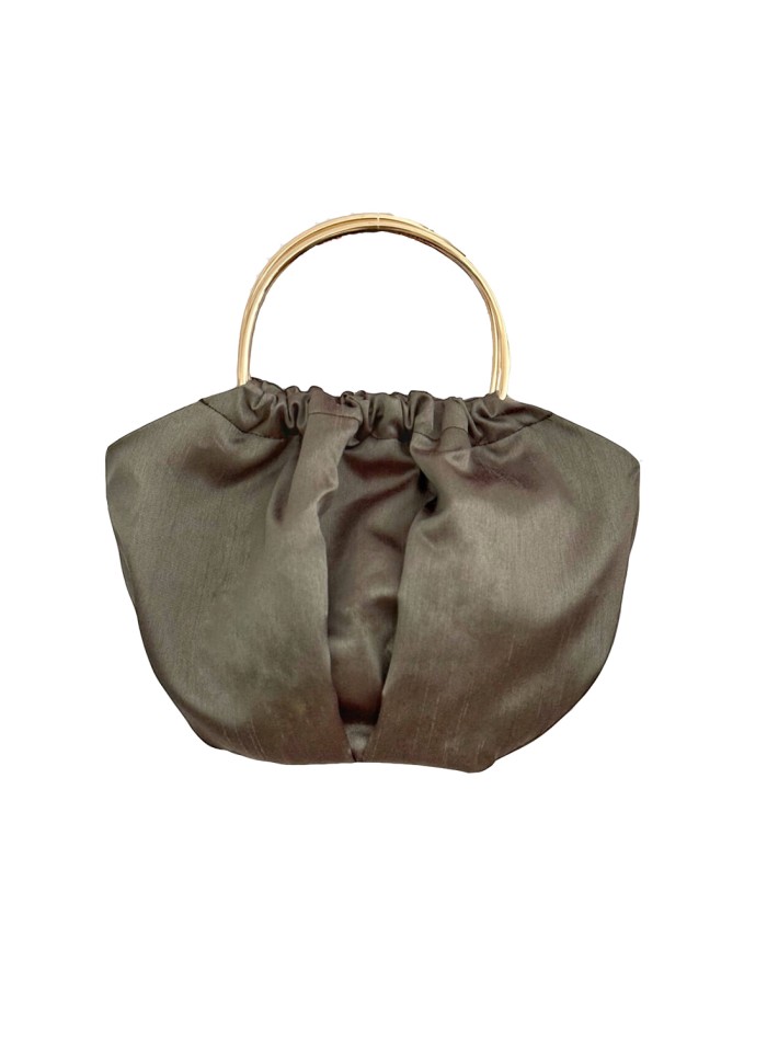 Handbag in taffeta fabric