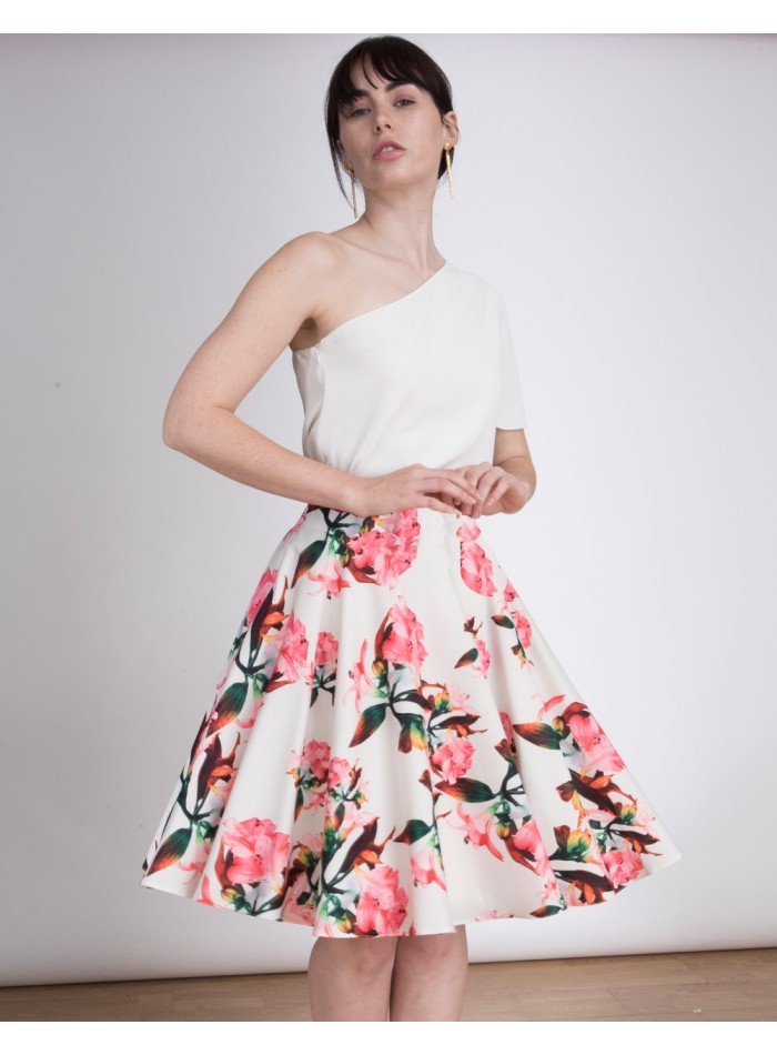 Kate floral print flatered skirt