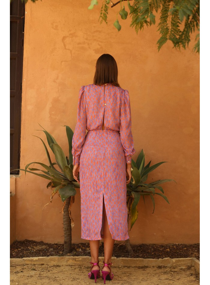 Robe de soirée midi avec laçage à l'encolure et...