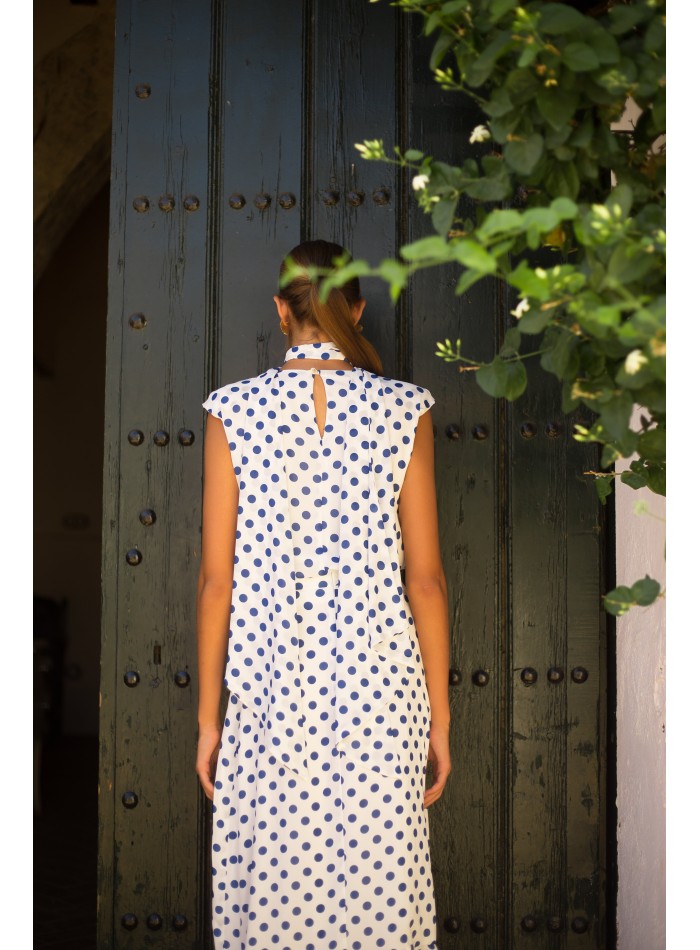 Conjunto top y falda cruzada con volante de...