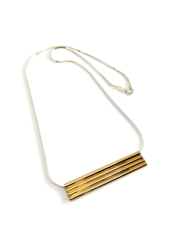 Anma gold and silver necklace