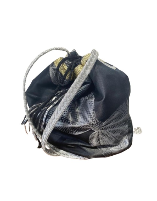 Sac de fête imprimé en jaquard noir