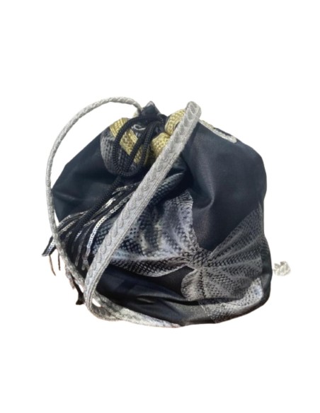 Sac de fête imprimé en jaquard noir