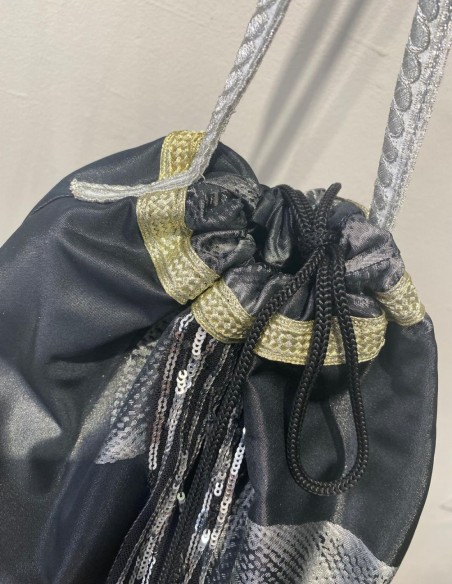 Black jaquard printed party bomboniere