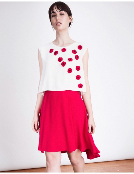Asymmetric Skirt Kate Fuchsia Asymmetric Skirt Kate Fuchsia