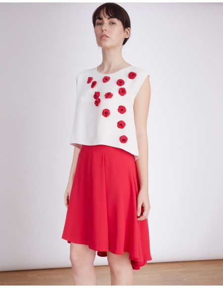 Asymmetric Skirt Kate Fuchsia Asymmetric Skirt Kate Fuchsia