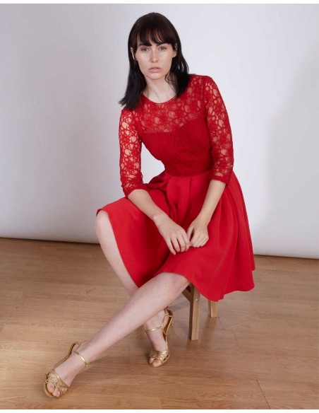Helena Lace Cocktail Dress Lauren Lynn London - 4 Helena Lace Cocktail Dress Lauren Lynn London - 4