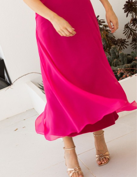 Sandalia de fiesta de piel dorada con pulsera al tobillo