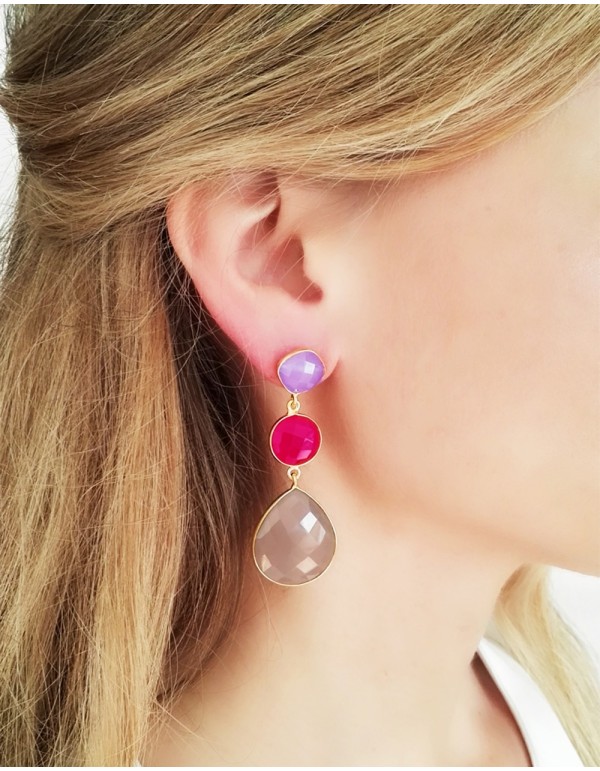 Grey Ribbon Earrings 2