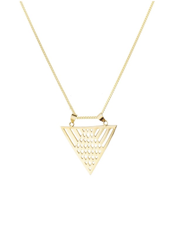Collar de invitada geométrico dorado de Li Jewels para INVITADISIMA