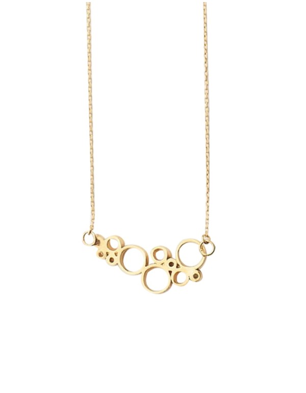 Gold necklace with bubble details
