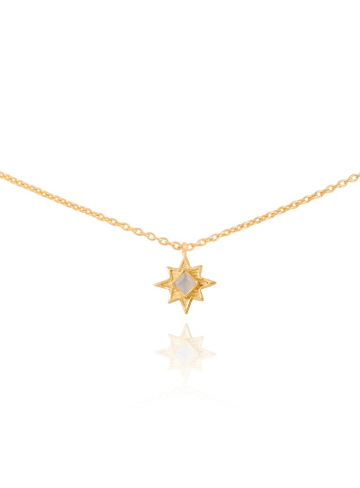 Collar con estrella de ocho puntas - Astrea - INVITADA PERFECTA