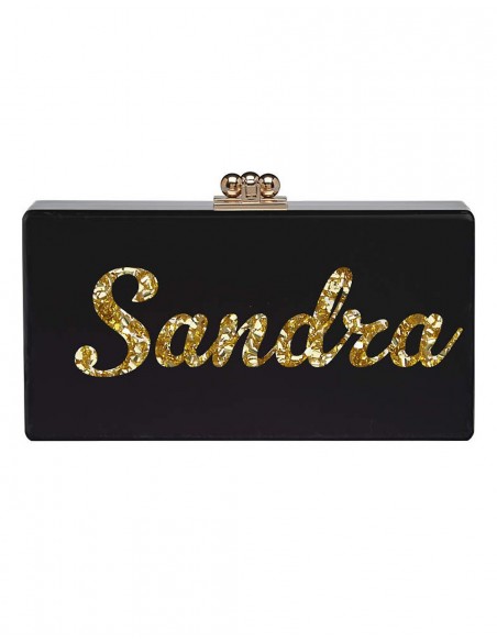 Clutch de fiesta personalizado con tu nombre o la palabra que tú quieras para invitadas perfectas INVITADISIMA Clutch de fiesta personalizado con tu nombre o la palabra que tú quieras para invitadas perfectas INVITADISIMA
