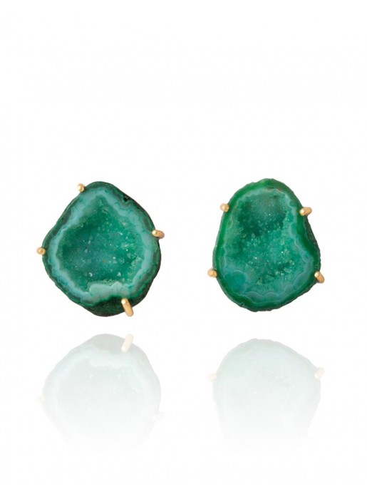 Emerald green earrings - Zeus