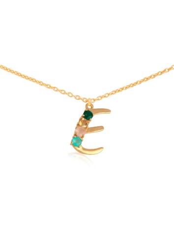 Shiny Initial necklace – E