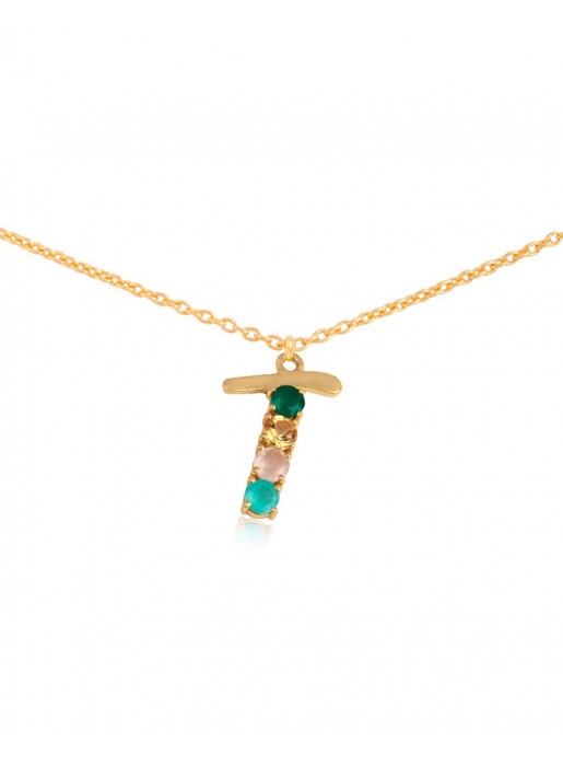 Shiny Initial necklace – T LAVANI - 1