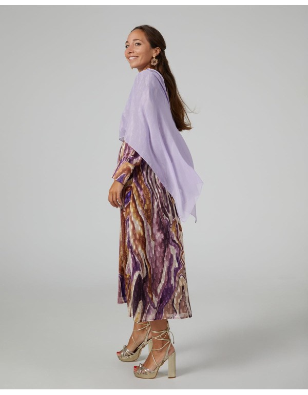 Short layer in lilac cationic gauze with double yarns