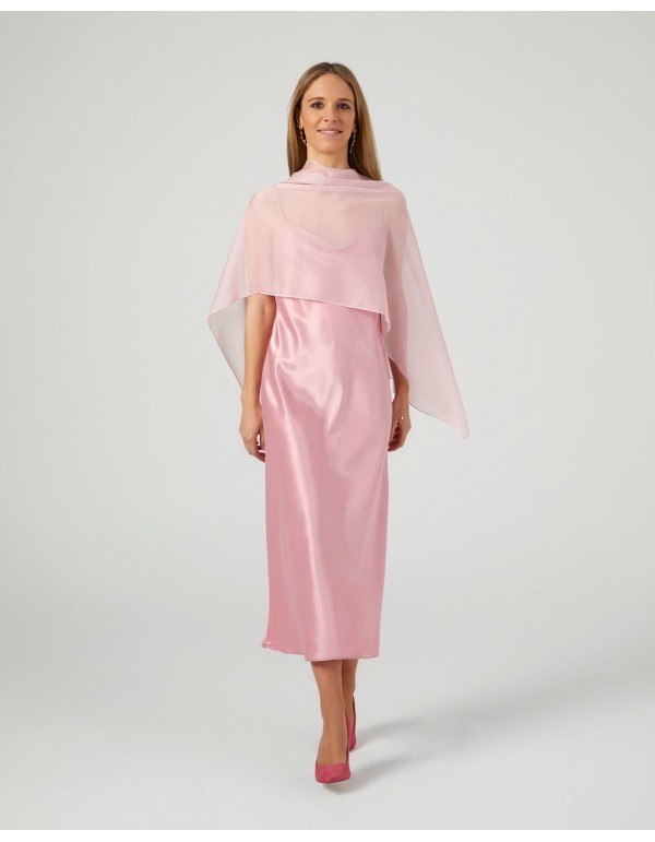 Short layer in light pink cationic gauze with double yarns