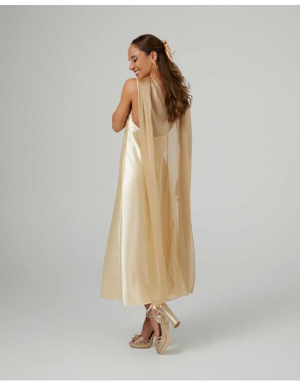 Cationic chiffon midi layer with double golden thread 2