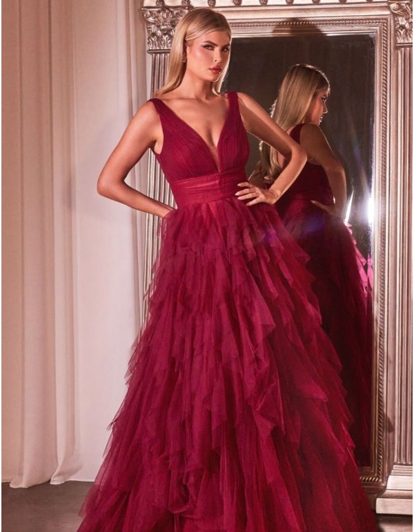 Vestidos de tul con escote en corazón sin tirantes y lazo Sandía Tallas Grandes