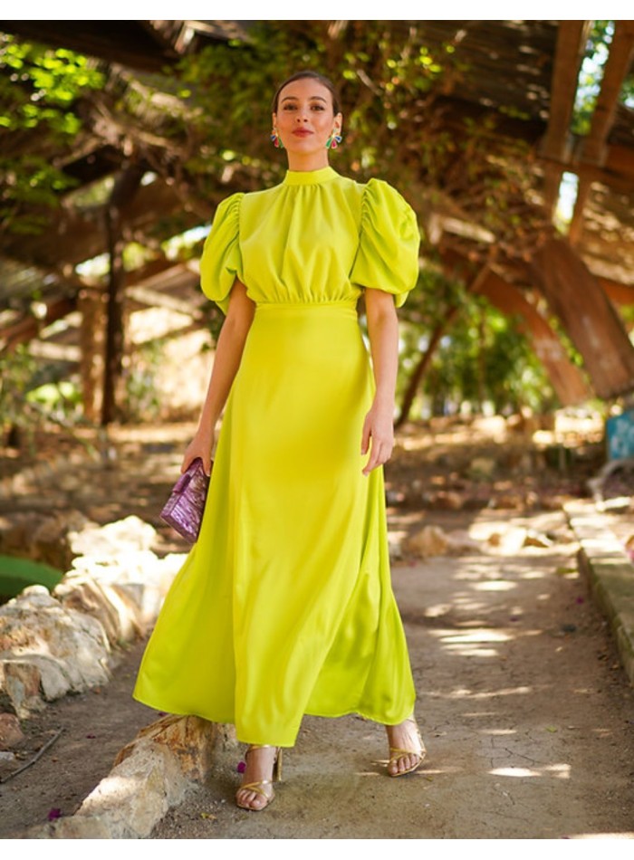 Short sleeve midi party dress with bows at the...