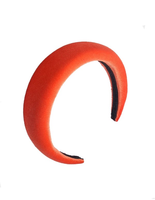 Orange velvet headband Lauren Lynn London Accessories - 1