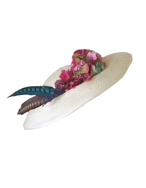 Pamela of wild flowers and pheasant feathers Lamatte - 1