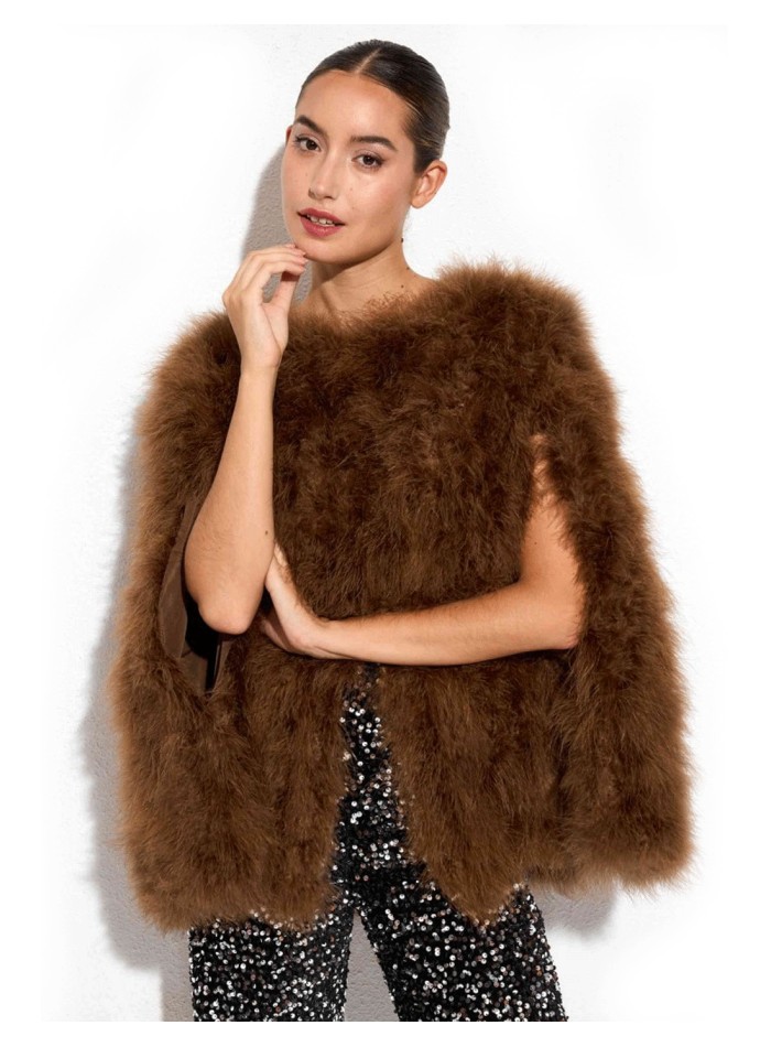 Ostrich feather cape