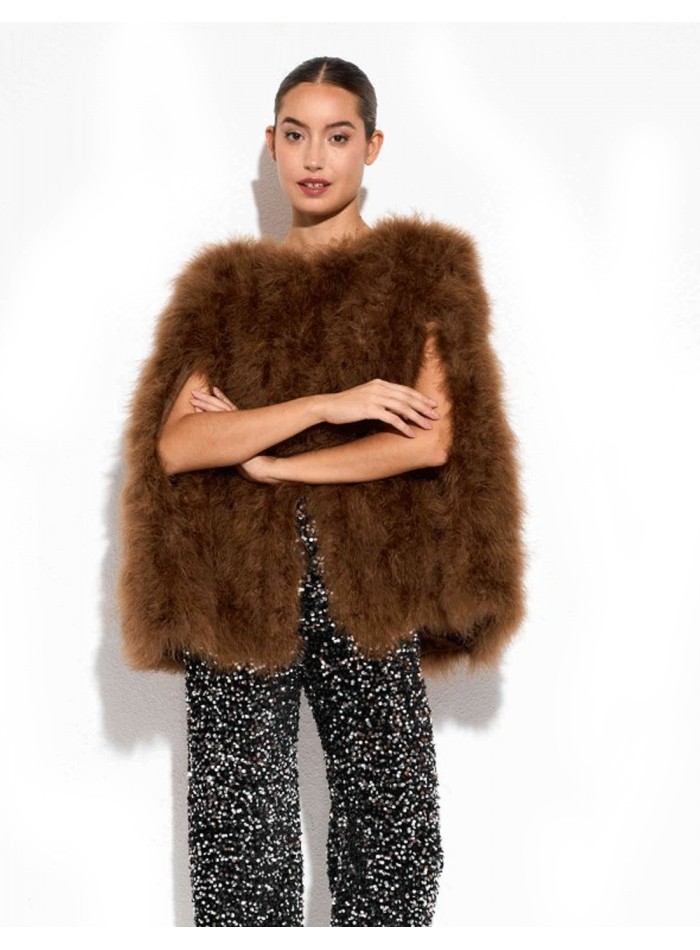 Ostrich feather cape