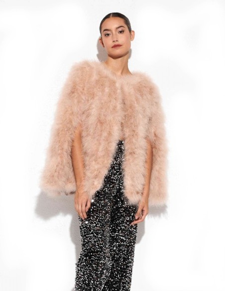 Ostrich feather cape