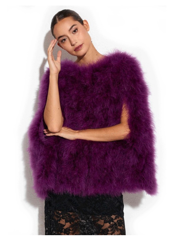 Ostrich feather cape